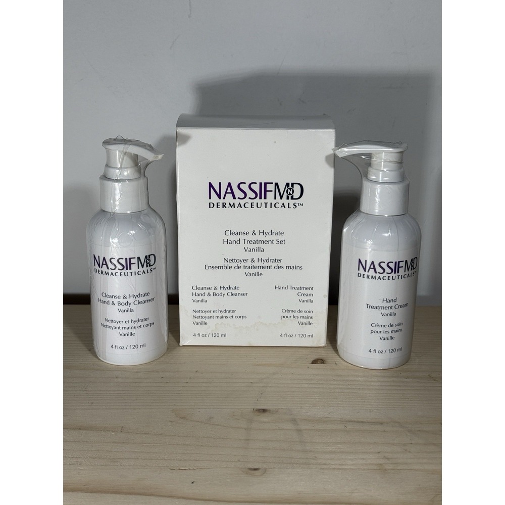 NASSIF MD Cleanse&Hydrate Anti-Aging Hand Treatment Set Vanilla 2x4oz ea SEALED